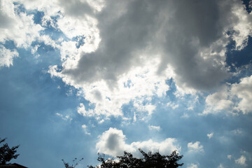 blue sky with clouds