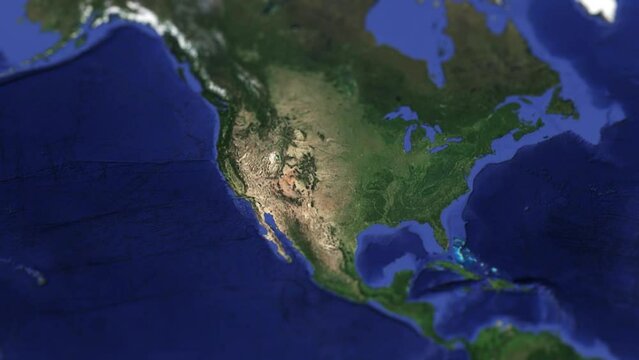 Physical Map Of North America, Slider Shot