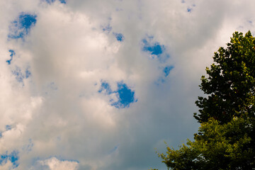 blue sky with clouds