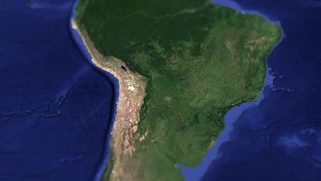 Physical Map Of South America, Slider Shot