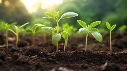 Seedling growth timelapse green sprouts fast motion - obrazy, fototapety, plakaty