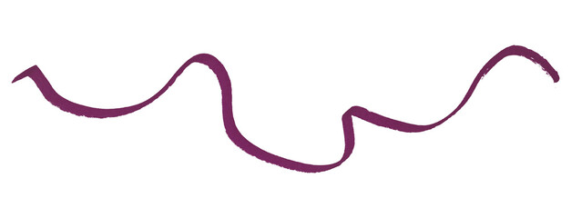 Dark purple brush strokes isolated on transparent background.