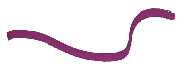 Dark purple brush strokes isolated on transparent background.