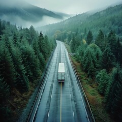 road in the mountains - obrazy, fototapety, plakaty