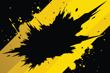 Black and yellow abstract dirty grunge Vector background