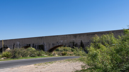 The Carlsbad Irrigation Flume, constructed in 1890 as a wooden structure and now a concrete...
