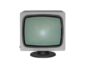 Old computer monitor or TV isolated on a white background.