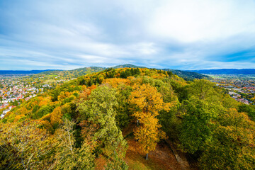 View of Freiburg im Breisgau and the surrounding landscape.
