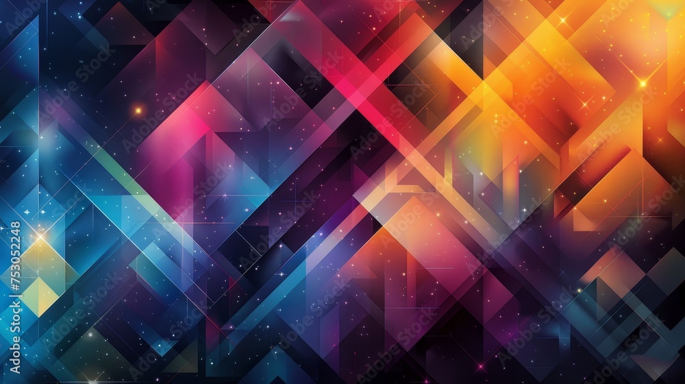 Aufkleber a dynamic array of colorful geometric backgrounds
