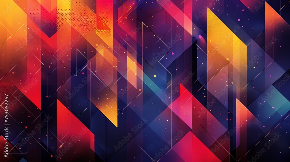 Poster a dynamic array of colorful geometric backgrounds