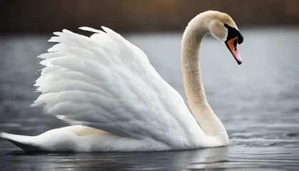 Fototapete Rund swans on the lake © atonp