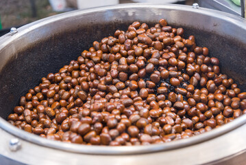 roast the Chestnut on owen    