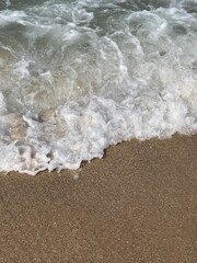 wave on the beach and sand, Korea background