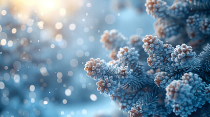 Obraz na płótnie Canvas Winter theme blurred focus, snow