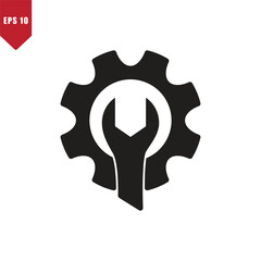 Gear icon vector logo template