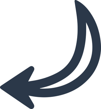 Blue Swirl Arrow Icon