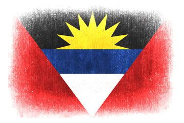 Antigua and Barbuda painted flag