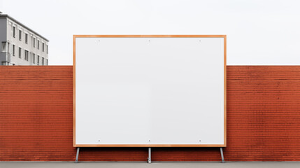 Professional Advertising Board Mockup on White Background for Marketing Campaigns