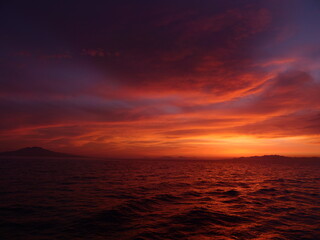 bodrum sunset scenery mediterranean sea aegean coast of turkey 