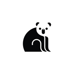 Sitting Bear Koala logo design inspiration