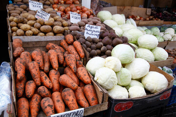 vegetables at market
