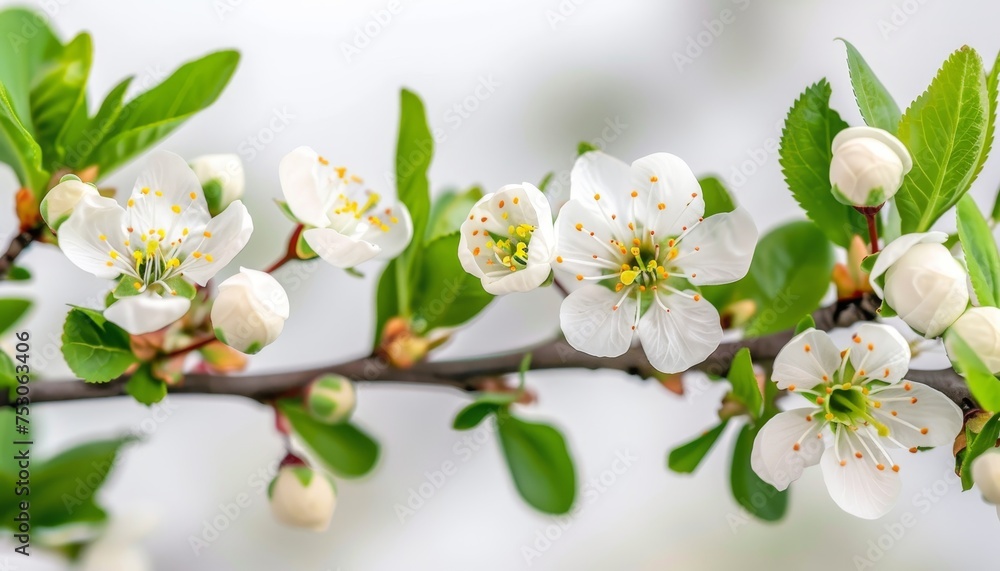 Poster beautiful spring abstract minimalistic background in white tones for design projects