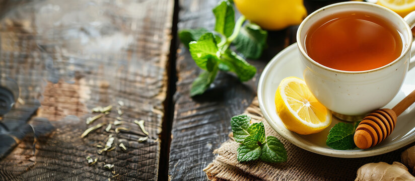 Cup of tea with herbs