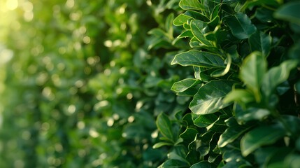 Fototapeta na wymiar a new row of green hedges in a home. generative AI