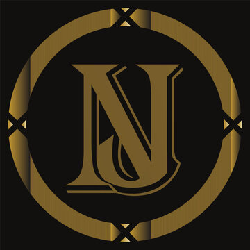 NJ lettermark and branding logo design with a leaf .And your best choice.
