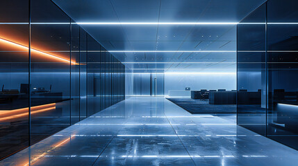 In the Heart of Business, A Modern Office Bathes in Light, A Stage Set for Tomorrows Innovations