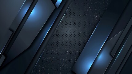 Abstract blue light dark grey metallic overlap design modern futuristic technology background vector