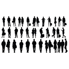 set-of-people-silhouette-on-white-background-vector