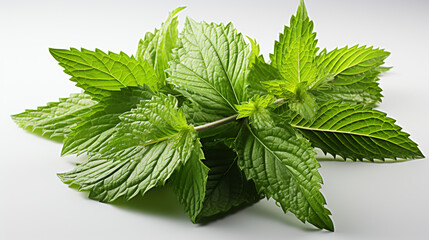 3d rendered photo of mint on a white background, generative ai