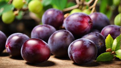 plums fruits in a different look