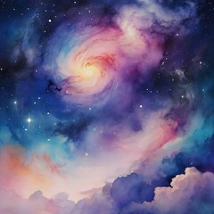 Cosmic Galaxy Wallpaper. Cosmic sky. AI Generative