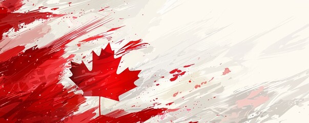 Soft background of canadian flag with a white background - obrazy, fototapety, plakaty