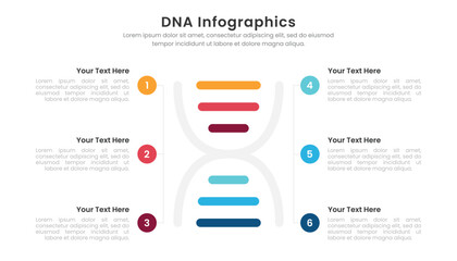 DNA Infographic template design