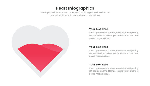 Vector heart infographic template design.