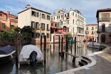 Away from crowds of tourists in Venice, Italy there are many beautiful neighborhoods to explore...