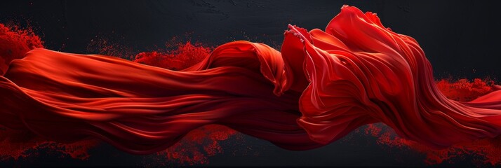 Elegant red silk fabric background, a delicate choice for sophisticated designs and concepts.