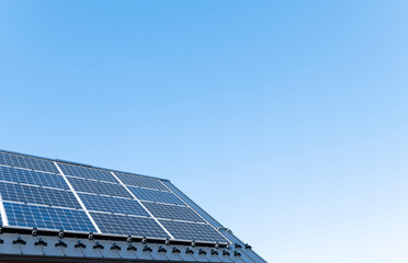 solar panels on a roof
