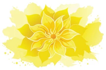 Foto op Canvas Yellow watercolor background for your design, watercolor background concept, vector © mobarok8888