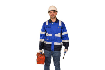 Industrial plant maintenance engineering on transparent background,PNG	
