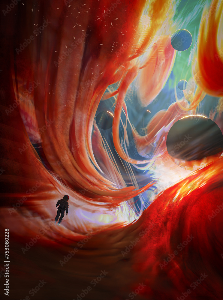 Canvas Prints astronaut on alien planet