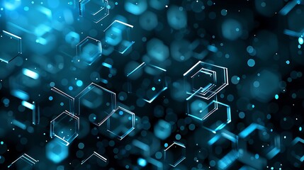 Obraz premium Digital hexagon abstract background