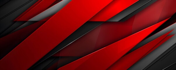 Abstract high contrast red and black background. red and black shapes background suitable for wallpaper, web banner, cover  - obrazy, fototapety, plakaty