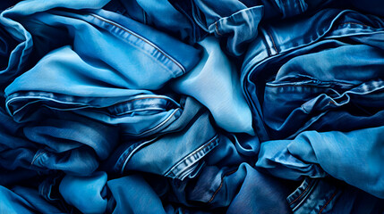 pile of jeans, pile of jeans, jeans background, denim - obrazy, fototapety, plakaty