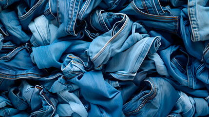 pile of jeans, pile of jeans, jeans background, denim