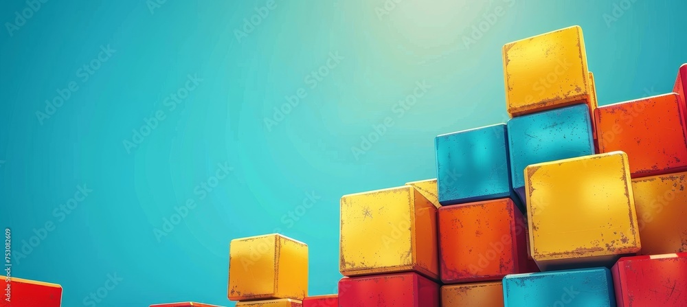 Poster professional 3d business background with ample space for text placement in high resolution
