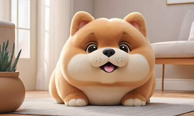 Cute Chubby lazy dog